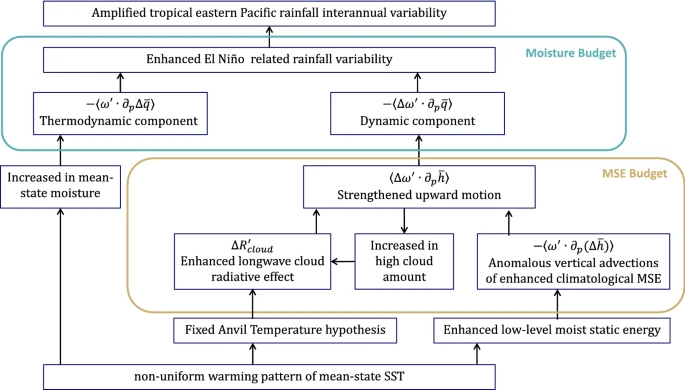 赤道中东太平洋降水年际变率增强的分析示意图.webp