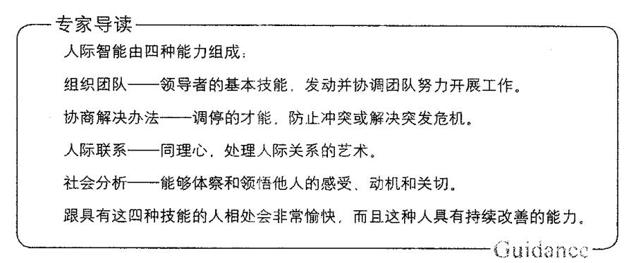 人际智能的四种能力
