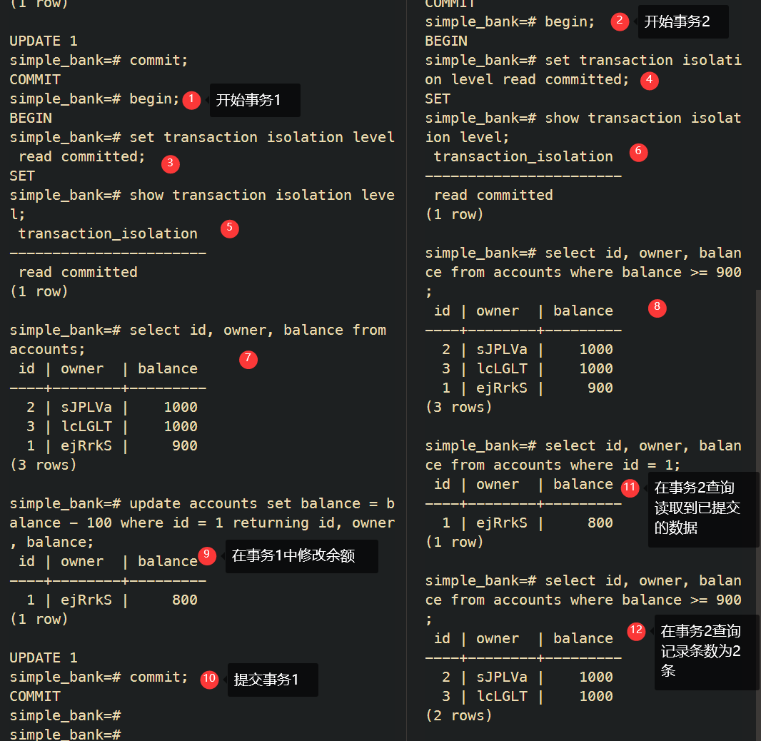 read committed in Postgres