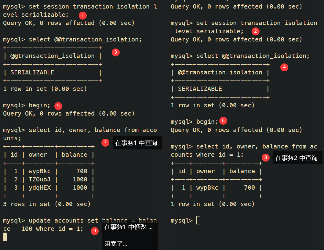 serializable read in MySQL 1