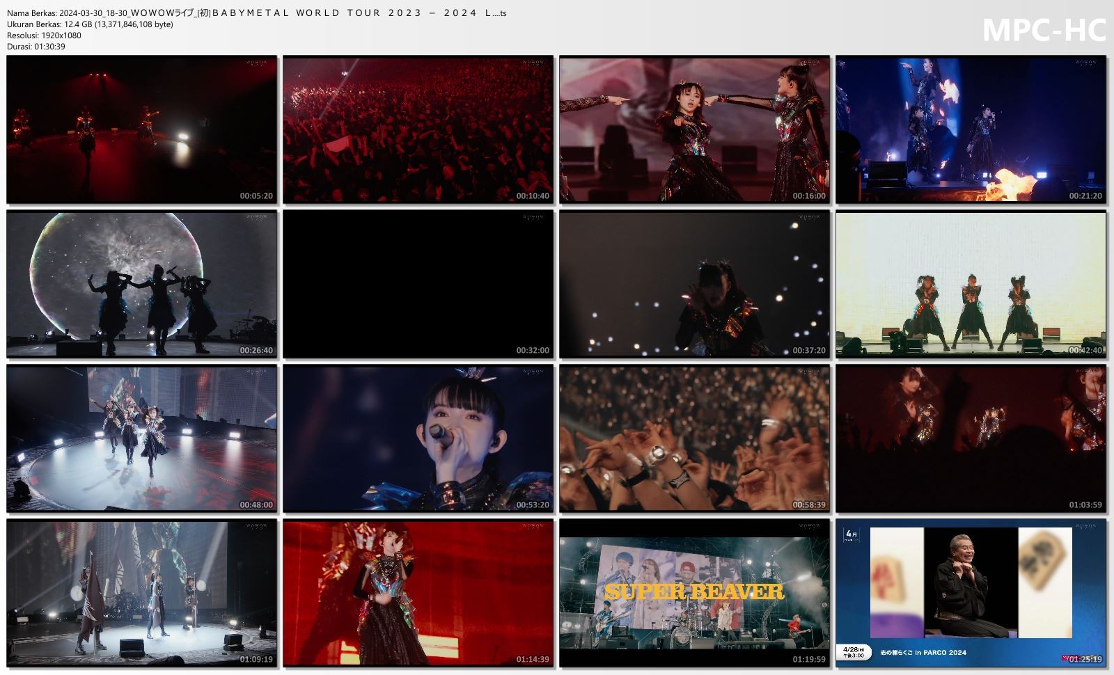 [TV-Show] ベビーメタル - BABYMETAL WORLD TOUR 2023 (2024 LEGEND - MM 20 NIGHT (2024.03.30/TS/12.45GB)
