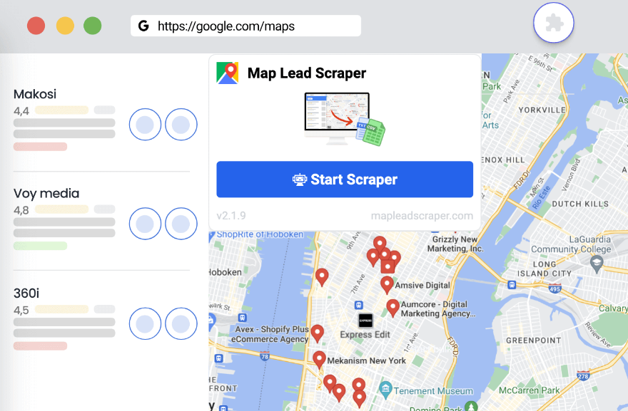 谷歌地图抓取插件-Map Lead Scraper：一键获取地图数据 - 第1张