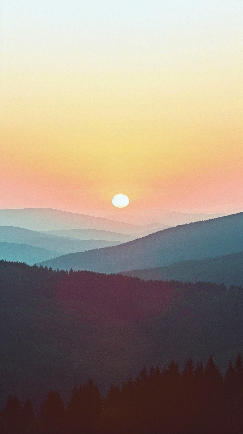 The sun was setting like gold, the sky was changing colors, and the hills were soft and quiet.