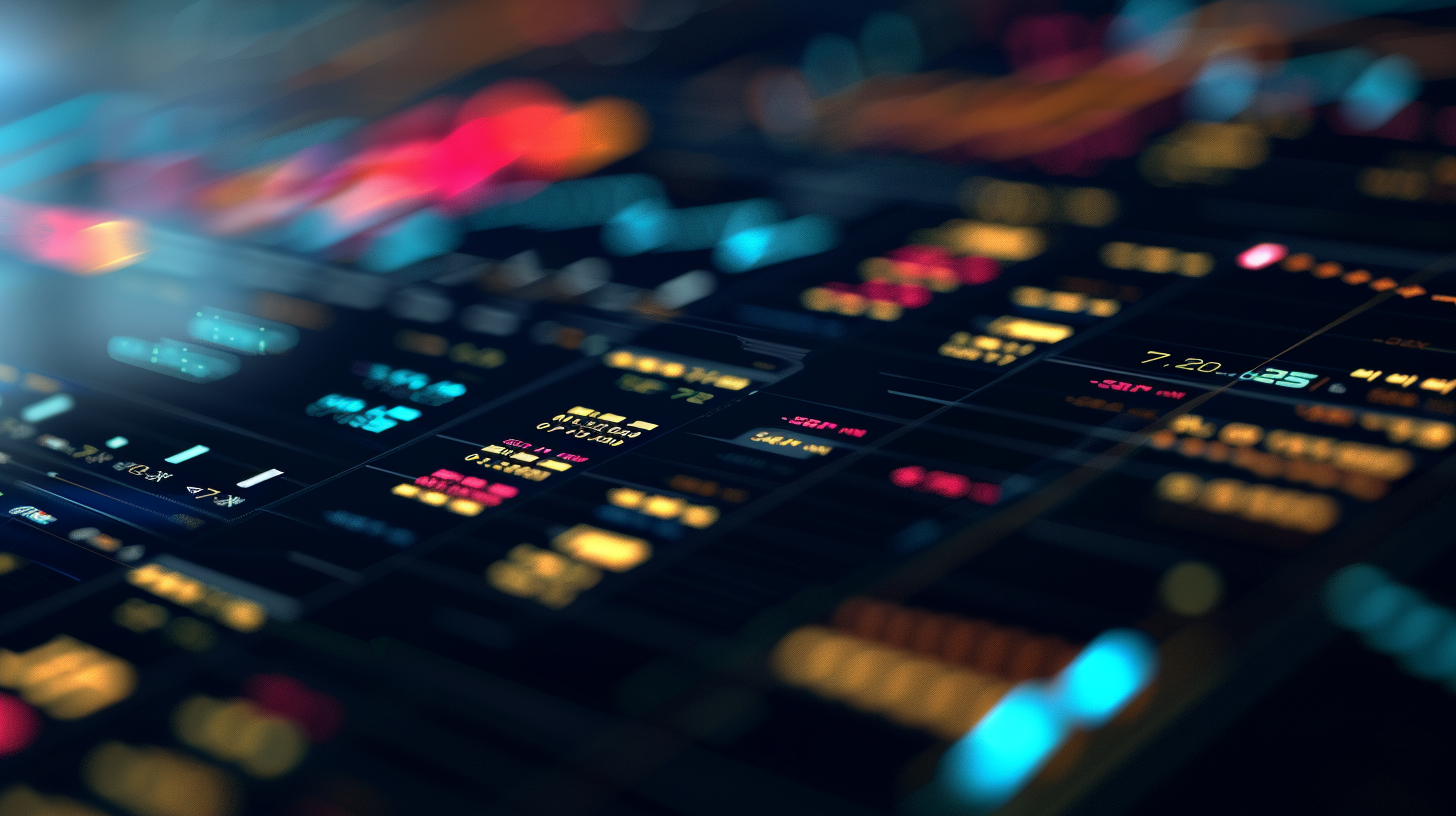 The screen interface chart is colorful, the data is rich, the vision is slightly complicated, and the picture is slightly fuzzy.
