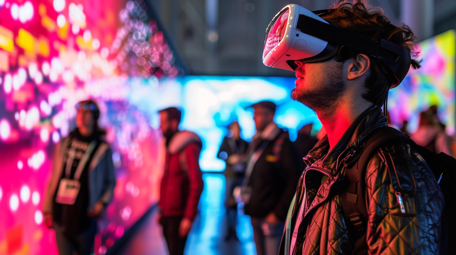 It is described as "using a virtual painted helmet, people look into the future".