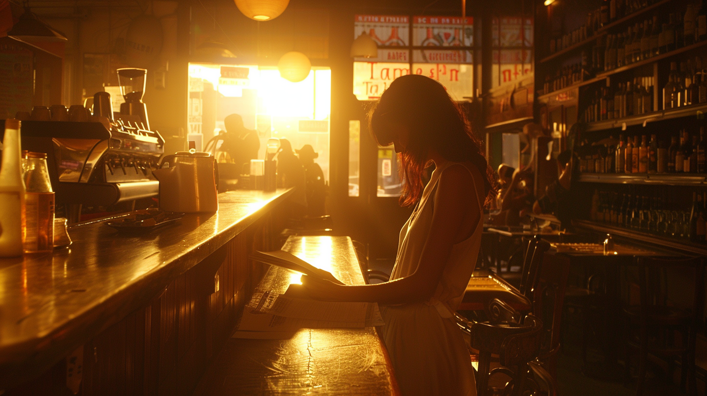 Women read in women's bars, relax in a water bottle at a sunny concert.