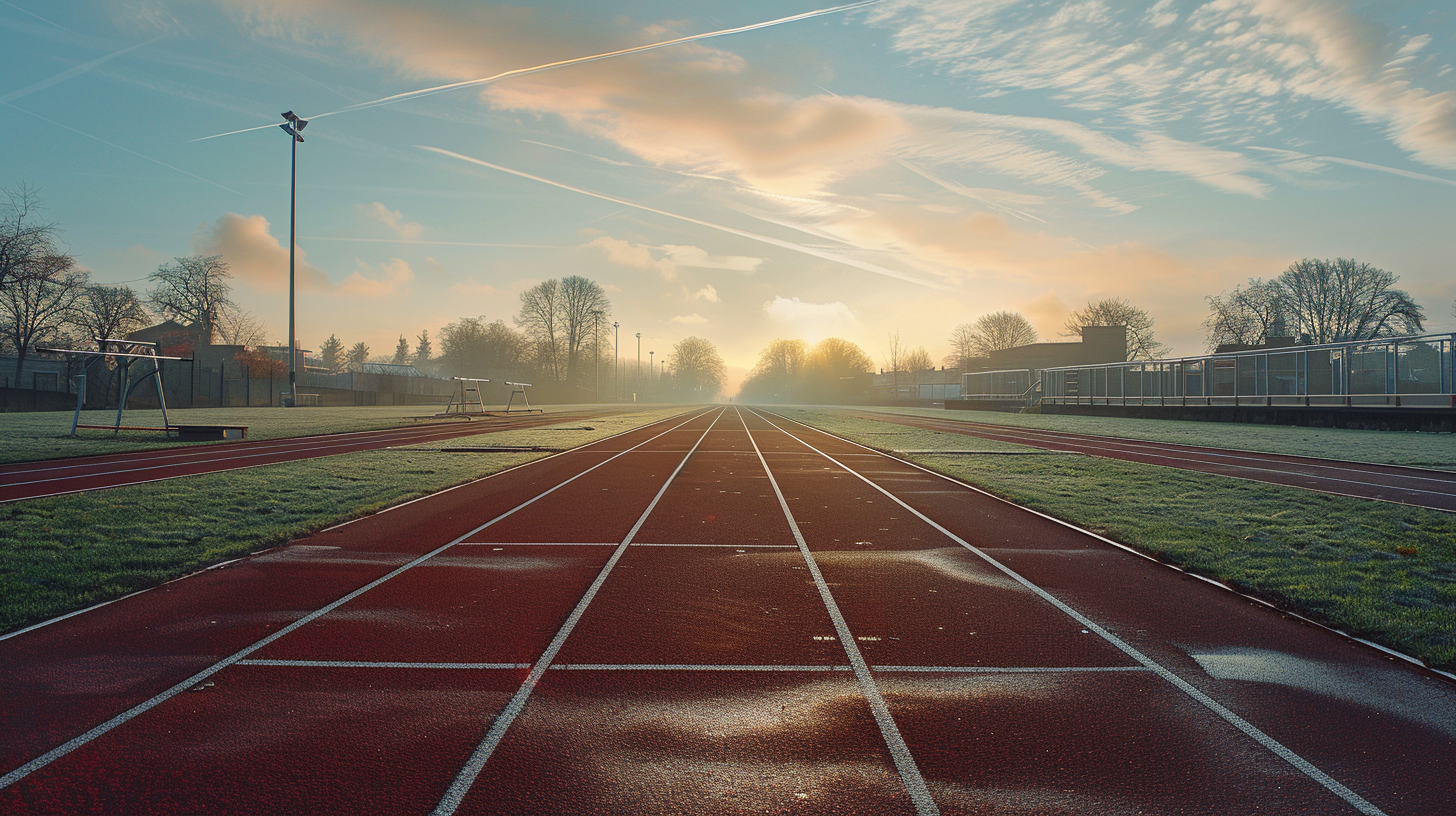 After the red runway collapsed, the grass was silent and the sky was golden blue.