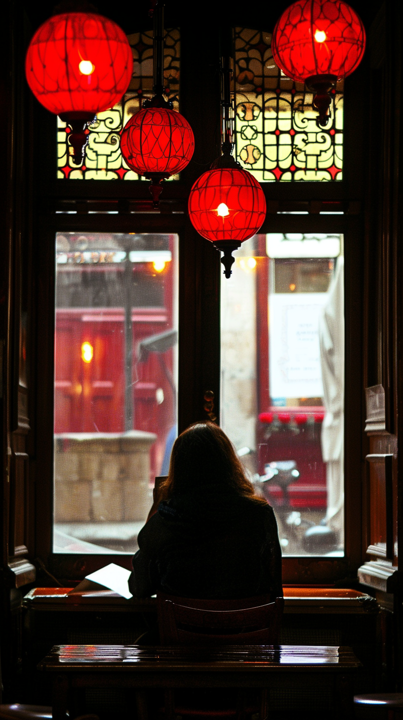 She looked out of the window. The Windows are red and beautiful inside and out.