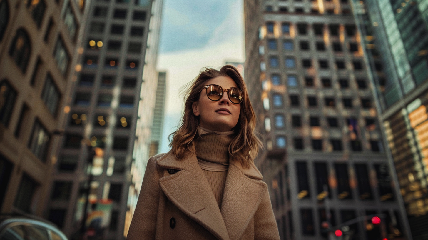 Women think they are standing on the street, standing in tall buildings, watching.