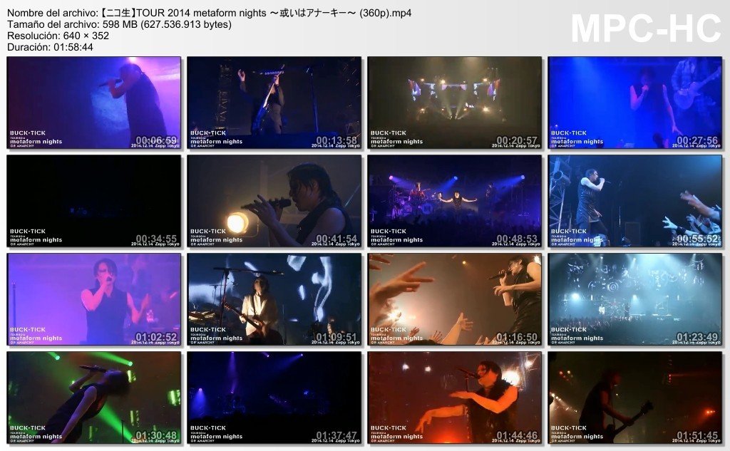 [WEBRip] BUCK-TICK - TOUR 2014 metaform nights ～或いはアナーキー～ (2014.12.30/MP4/4.98GB)
