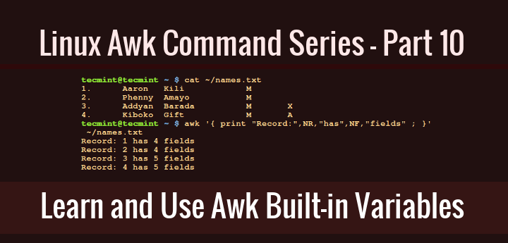 Linux｜了解如何使用 awk 内置变量