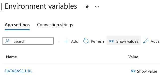 Environment variables