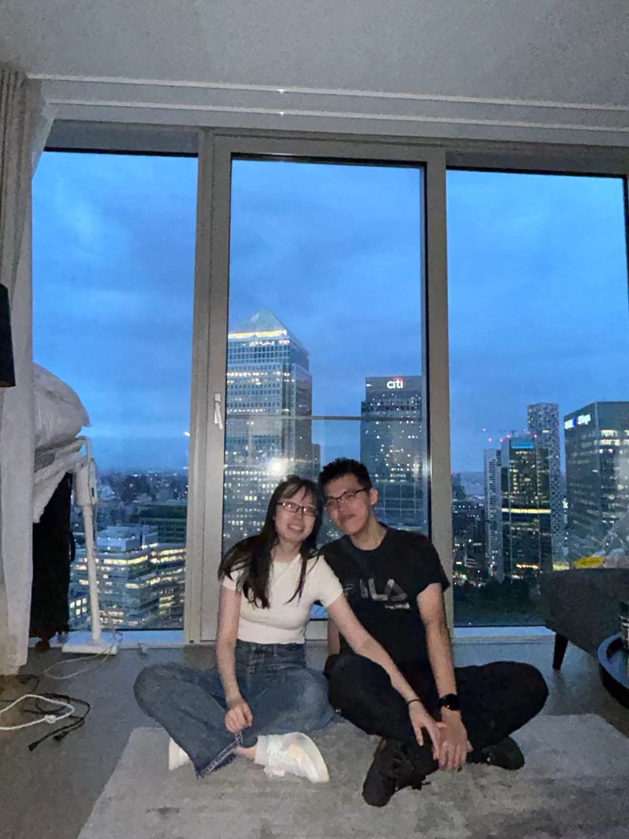 金丝雀码头看夜景~