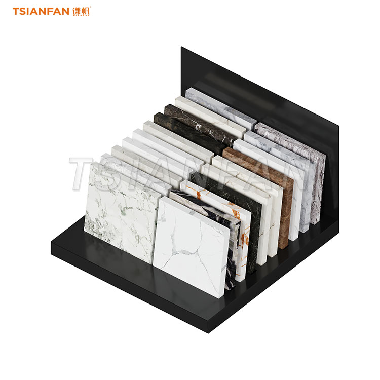 SRT015-quartz stone desk top display stand for showroom