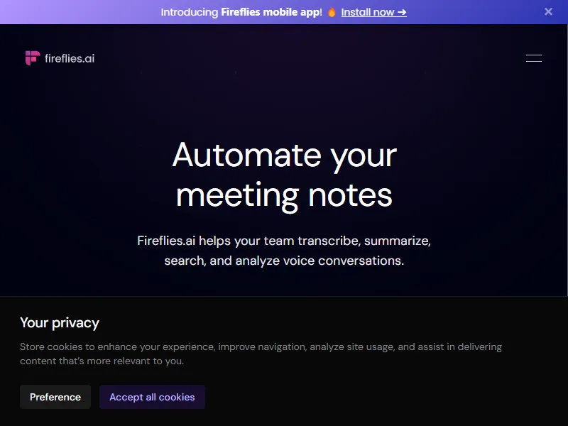 Fireflies.ai | AI notetaker to transcribe, summarize, analyze meetings