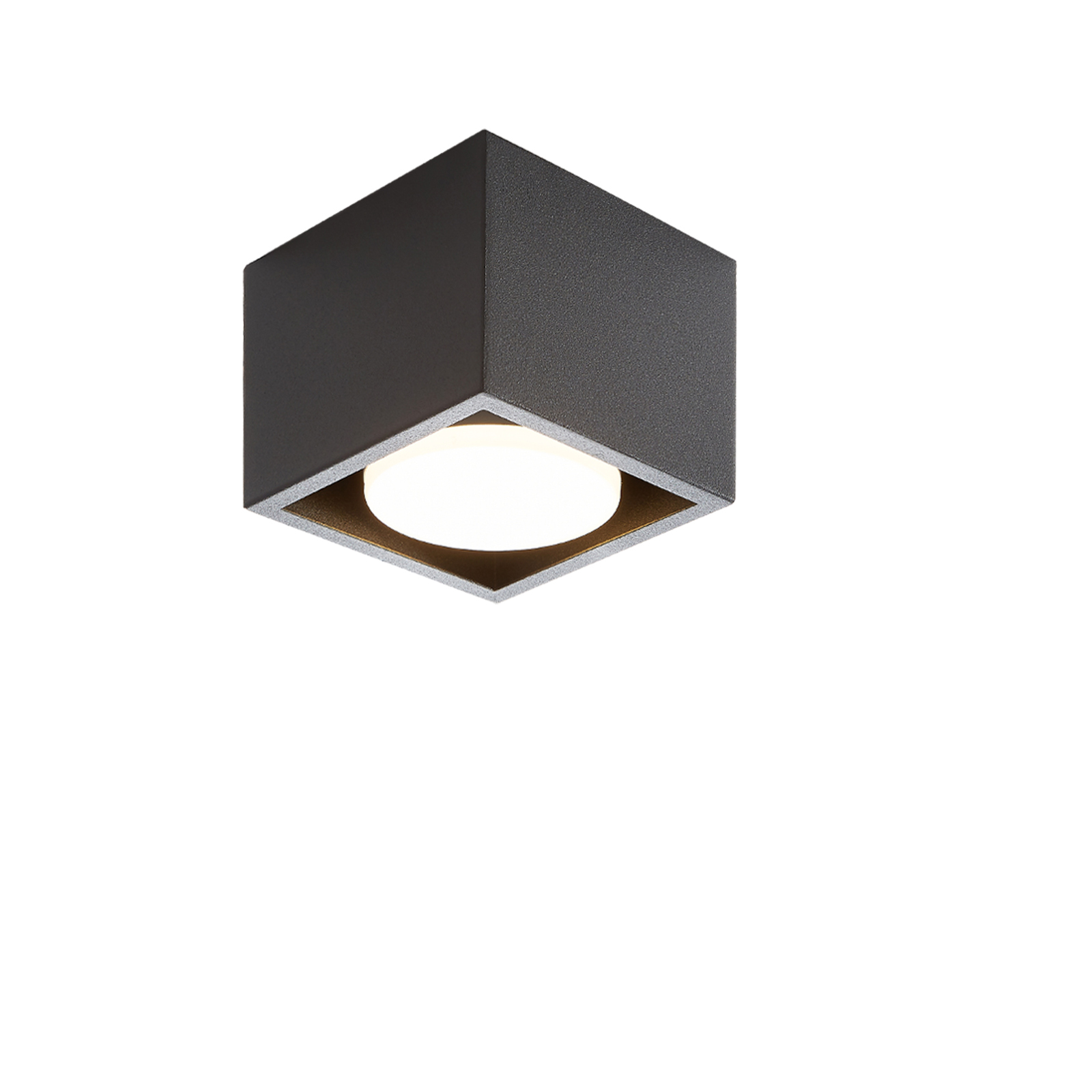 Glitzerlife Deckenspots LED Schwarz Aufbauspot - Deckenleuchte Aufputz Inklusive LED Warmweiß GX53 5W Deckenstrahler Eckig Aufbaustrahler Schwenkbar Für Küche_voghion.com