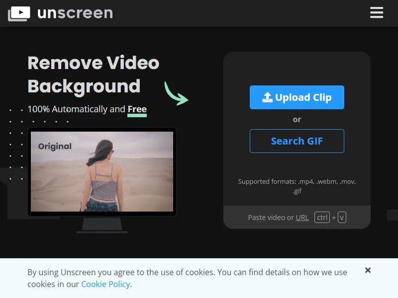 Remove Video Background - Unscreen