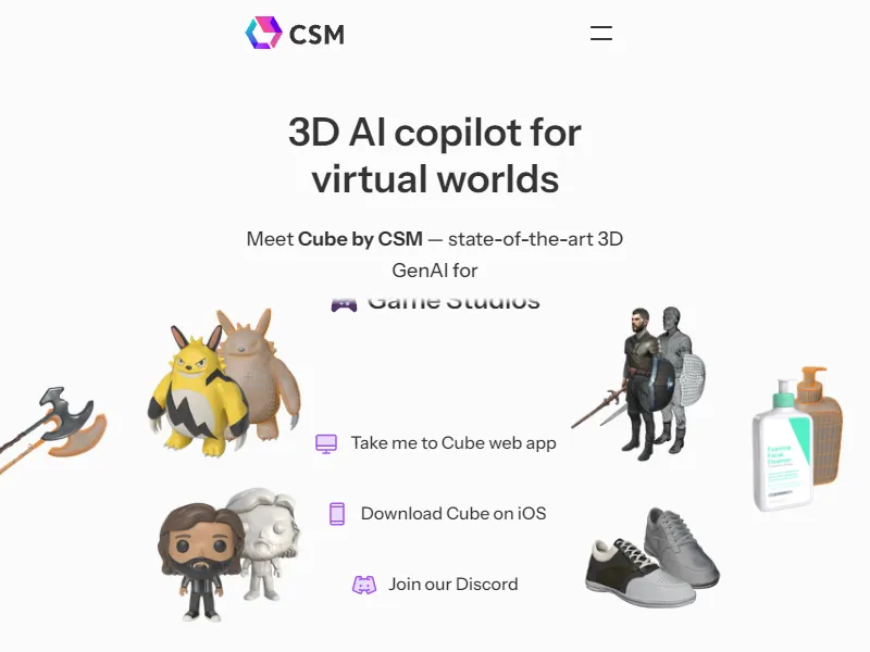 CSM — Turn photos, text or sketch into 3D Worlds