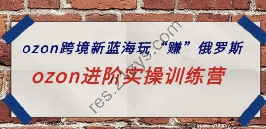 ozon跨境新蓝海玩“赚”俄罗斯，ozon进阶实操训练营