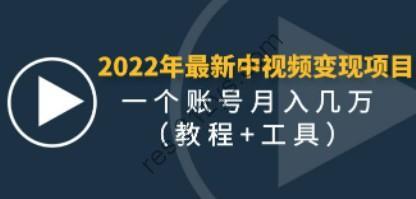 2022年最新中视频变现最稳最长期的项目，一个账号月入几万（教程+工具）