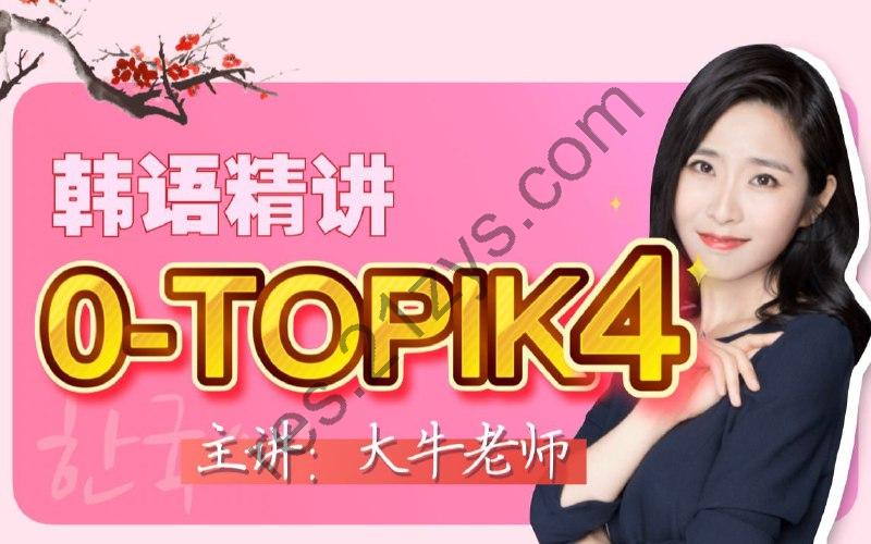 B站 – 大牛老师韩语零基础0-TOPIK4全程班