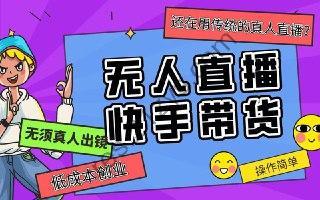 快手无人直播实战营：0基础到精通，打造永不落幕的日不落带货直播间
