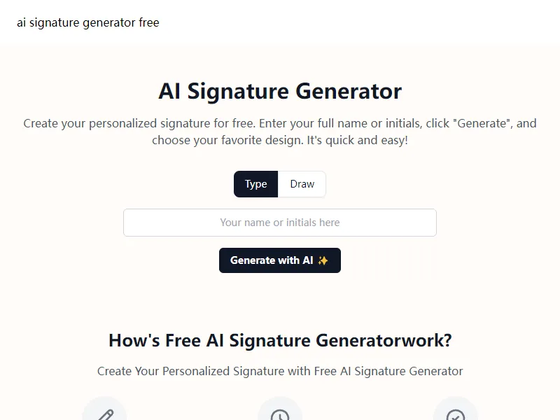 Free AI Signature Generator