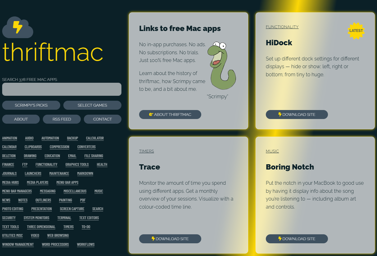 thriftmac：发现 100% 免费的 Mac 应用，没有隐藏费用、内购、广告或订阅