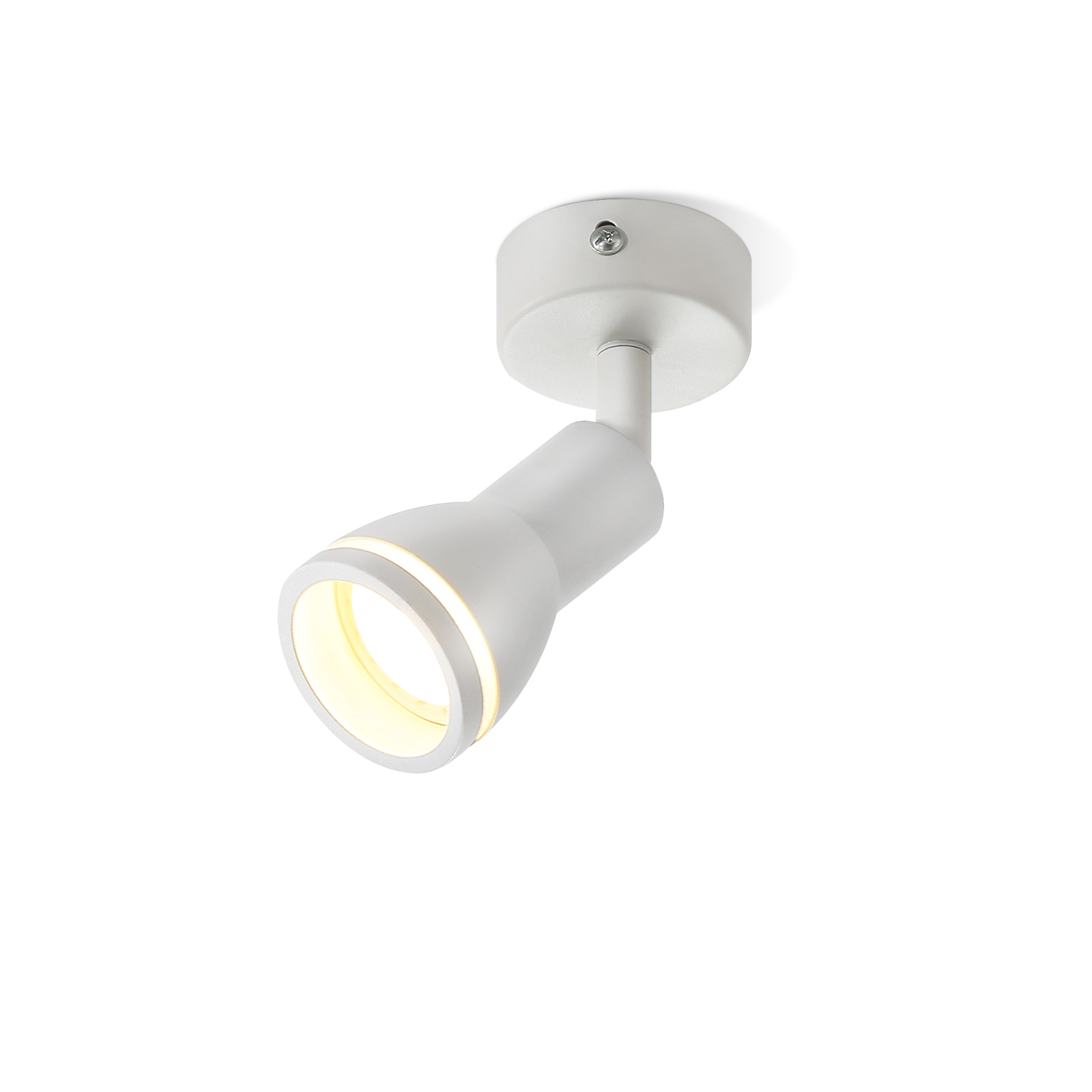 Glitzerlife LED Deckenleuchte 1 Flammig Deckenstrahler - Weiß Deckenlampe GU10 Schwenkbar Wanderstrahler Innen Metall Deckenspots Für Wohnzimmer Küche Schlafzimmer_voghion.com