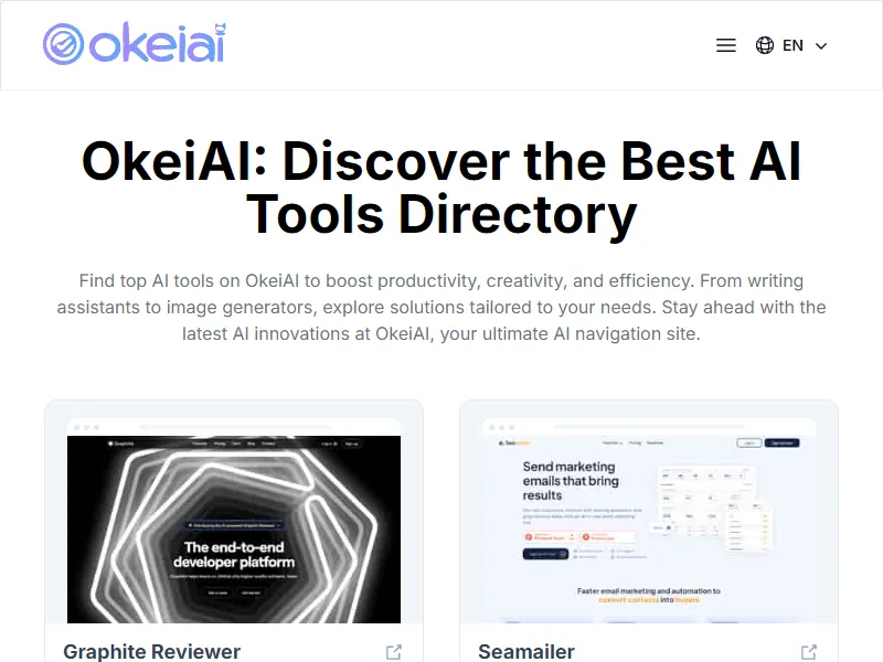 OkeiAI - Best AI Tools Directory for Productivity Boost