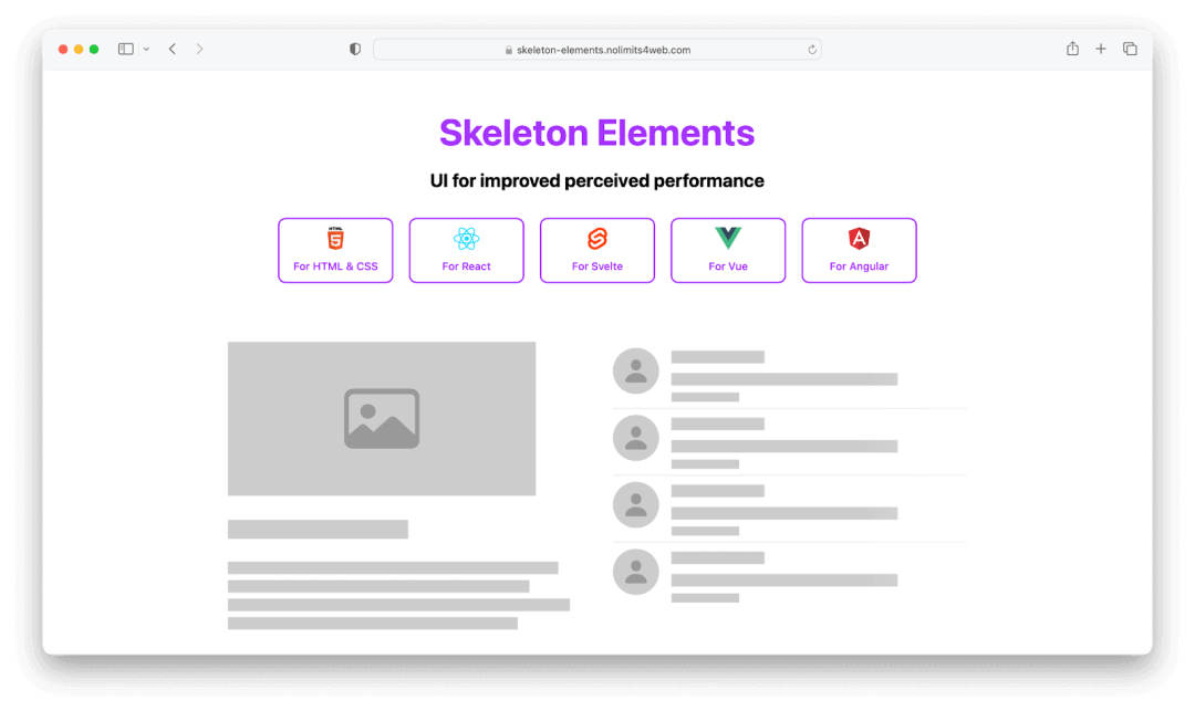 Skeleton elements
