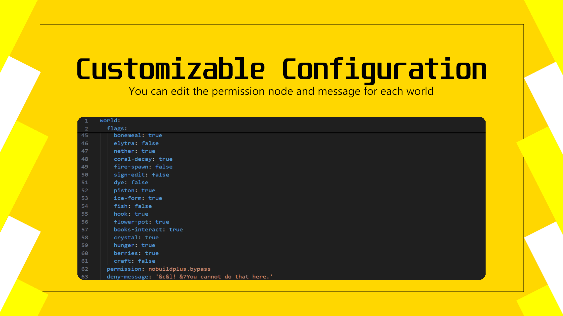 customizable configuration