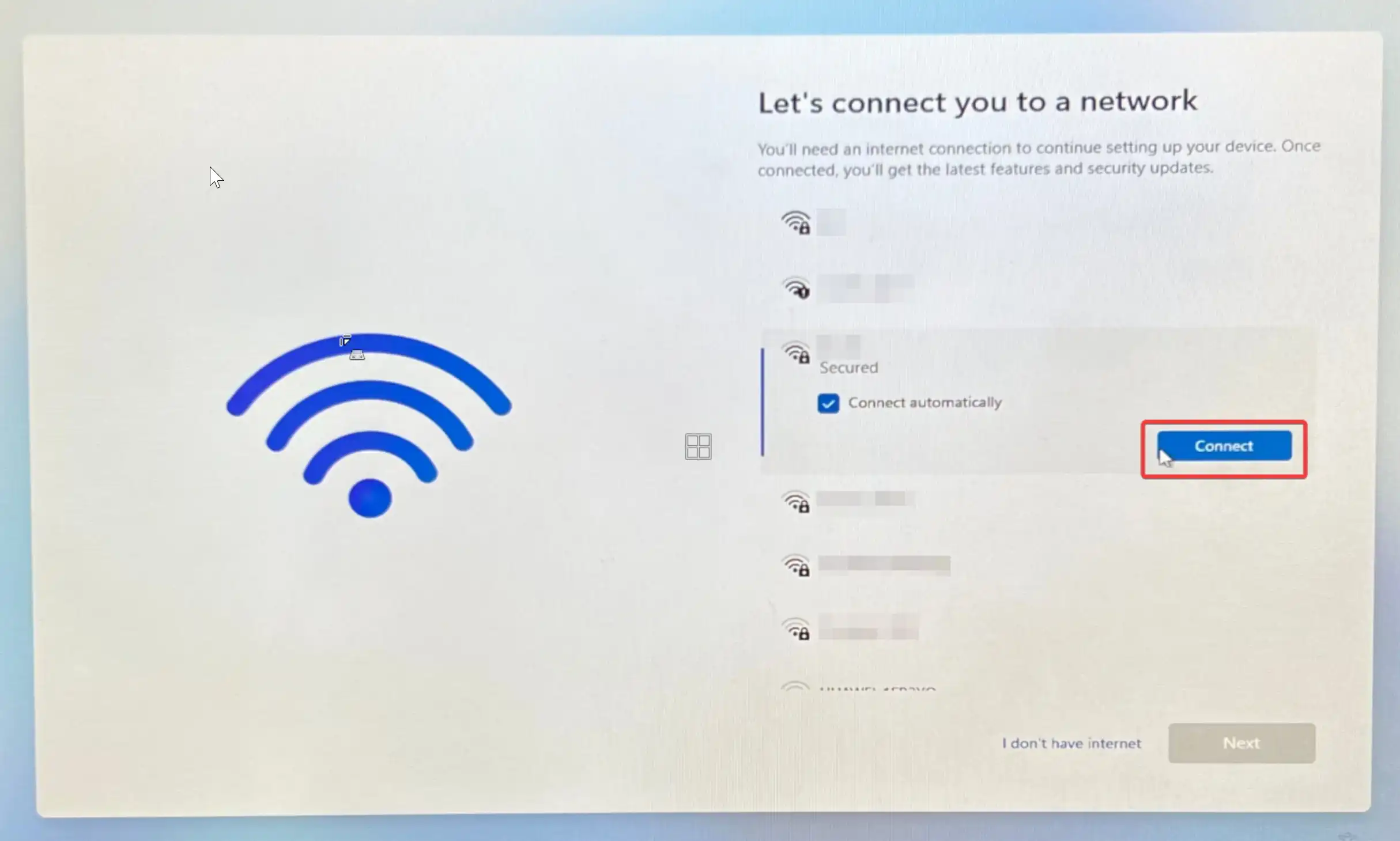 Connect to WiFi; if your computer is connected via Ethernet, you can skip the next two steps