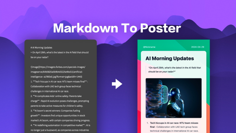 Markdown Poster