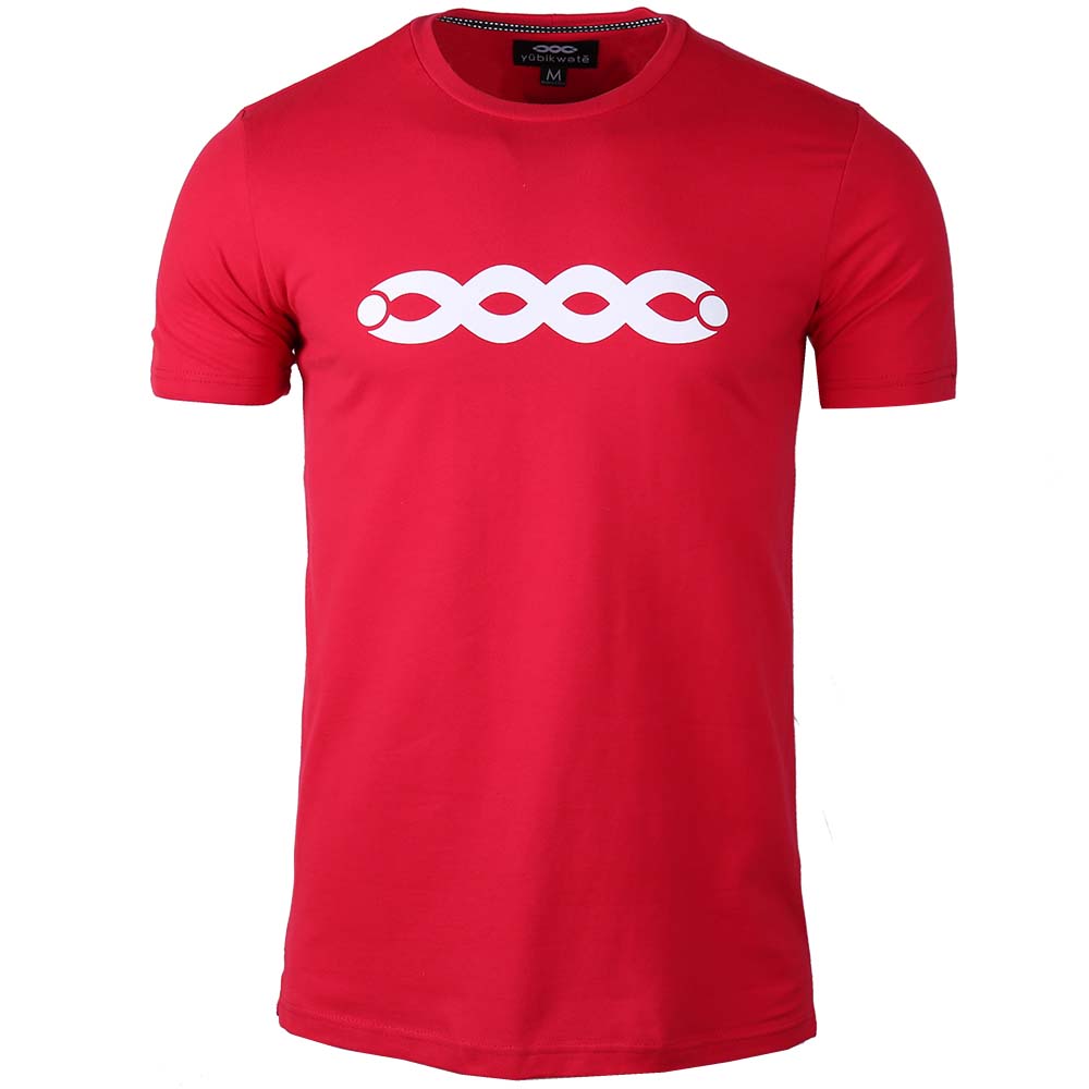 T-shirt uomo cotone tinta unita girocollo tasca resistente elegante logo maglietta - Foto 25 di 56