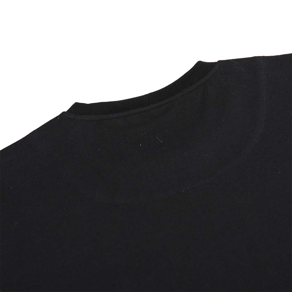 T-shirt uomo cotone tinta unita girocollo tasca resistente elegante logo maglietta - Foto 34 di 56