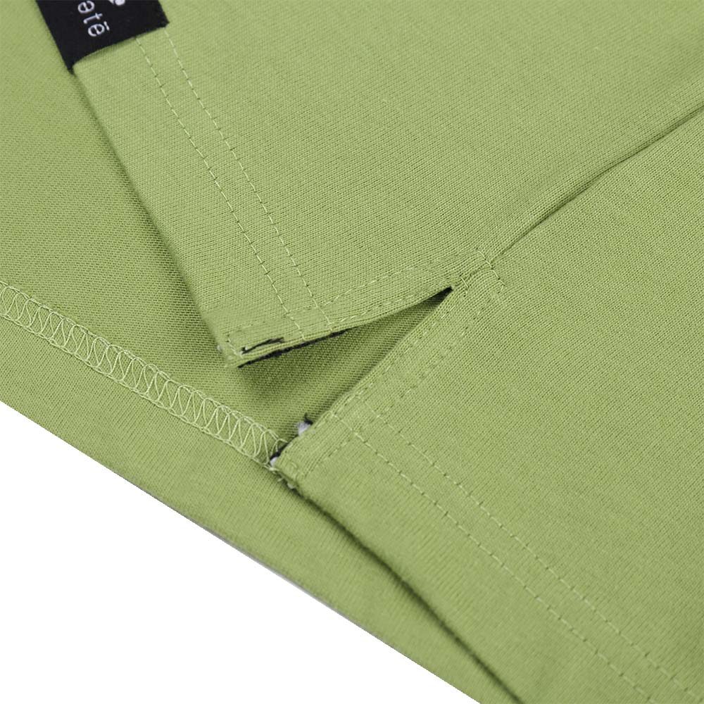 T-shirt uomo cotone tinta unita girocollo tasca resistente elegante logo maglietta - Foto 47 di 56