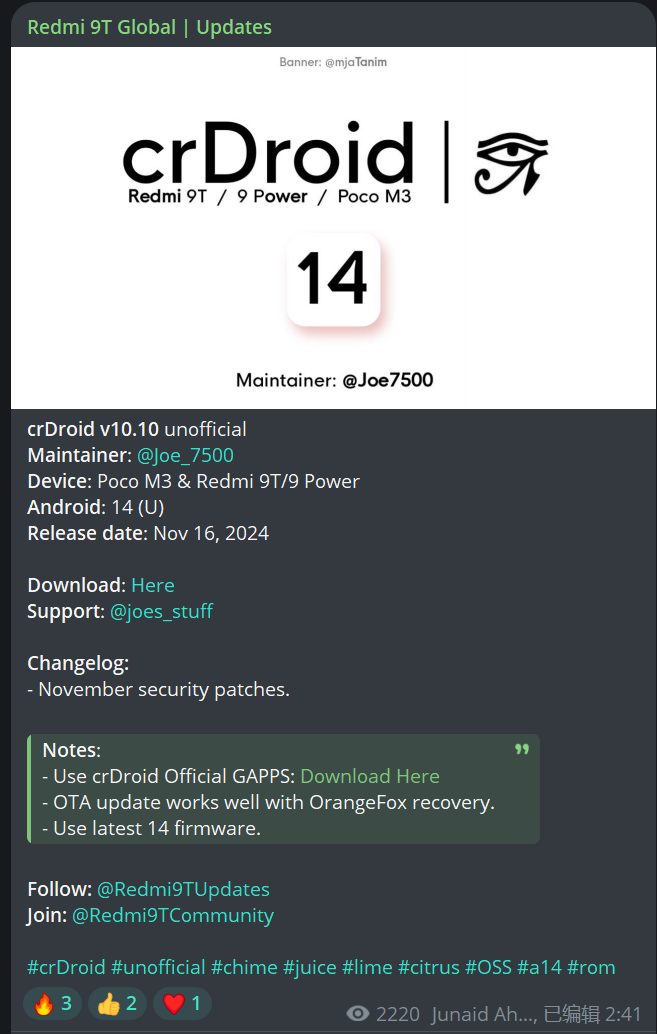 CrDroid卡刷包