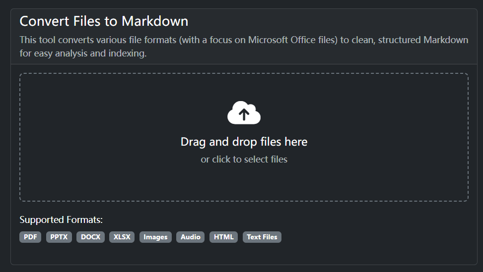 微软发布文件转 Markdown 工具 – 支持 PDF、PPTX、Doc 等多格式快速转换