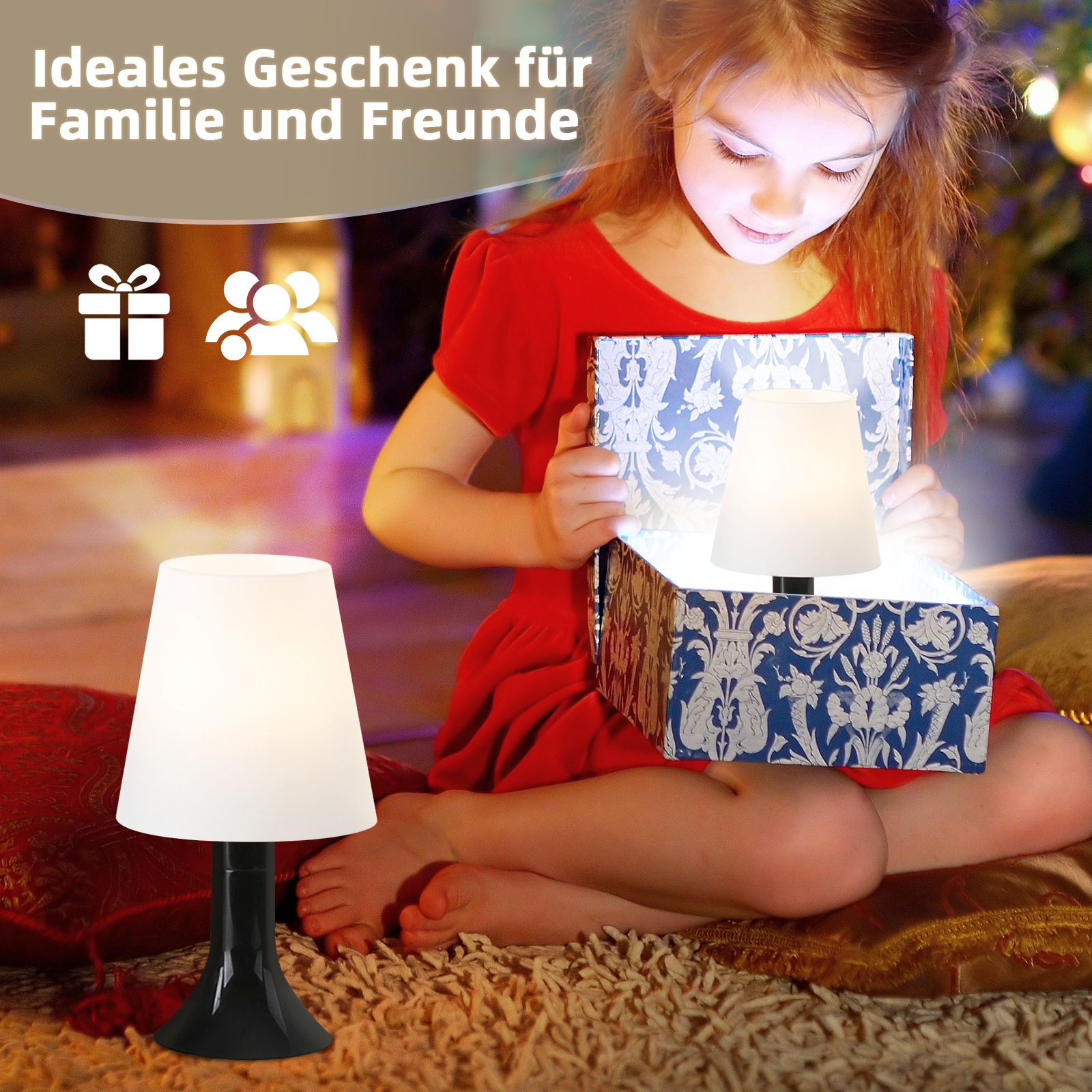 Glitzerlife Nachttischlampe 2er Set Tischleuchte Mit Kabel - TischlampeKleine Lampe E14 Tischlampen Orange Moderne Landhausstil Für Esstisch Schlafzimmer_voghion.com