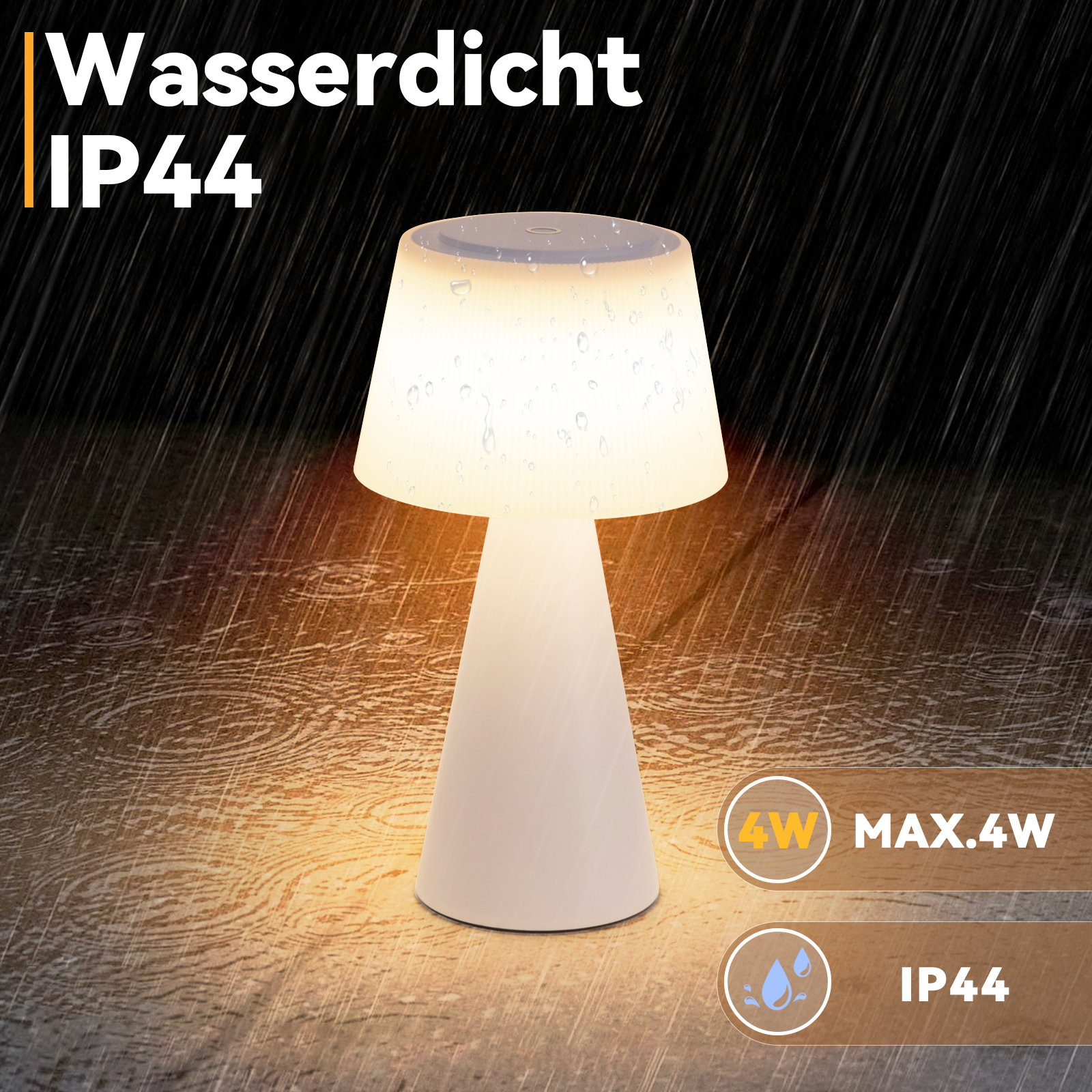 Glitzerlife Tischlampe Solar Akku Nachttischlampe - Modern Kabellos Led Tischleuchte 3600mhA Aufladbar Touch Dimmbar Weiß Lampe Mit USB Batterie Tischlampen_voghion.com