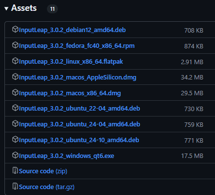 InputLeap 版本
