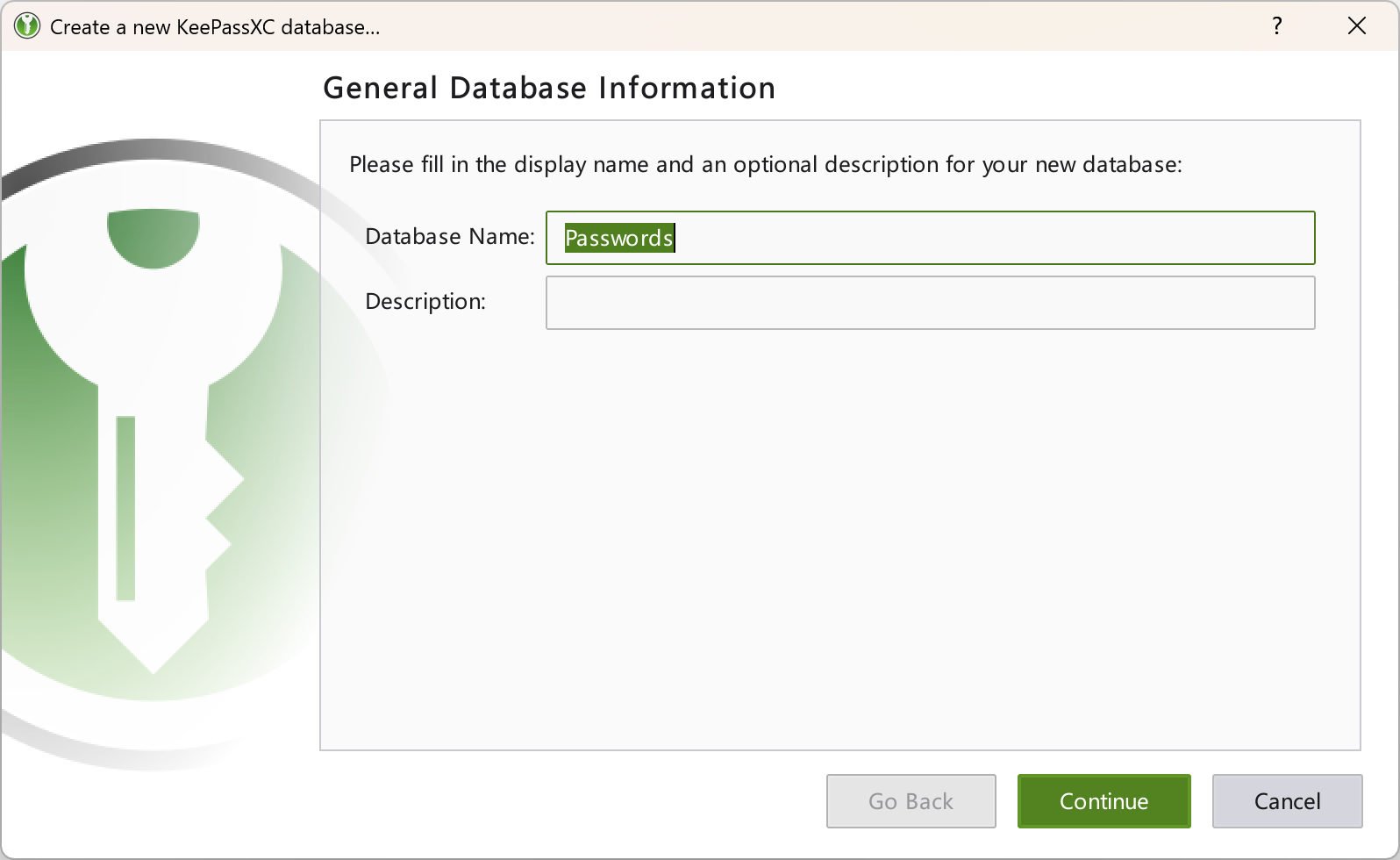 Create Database