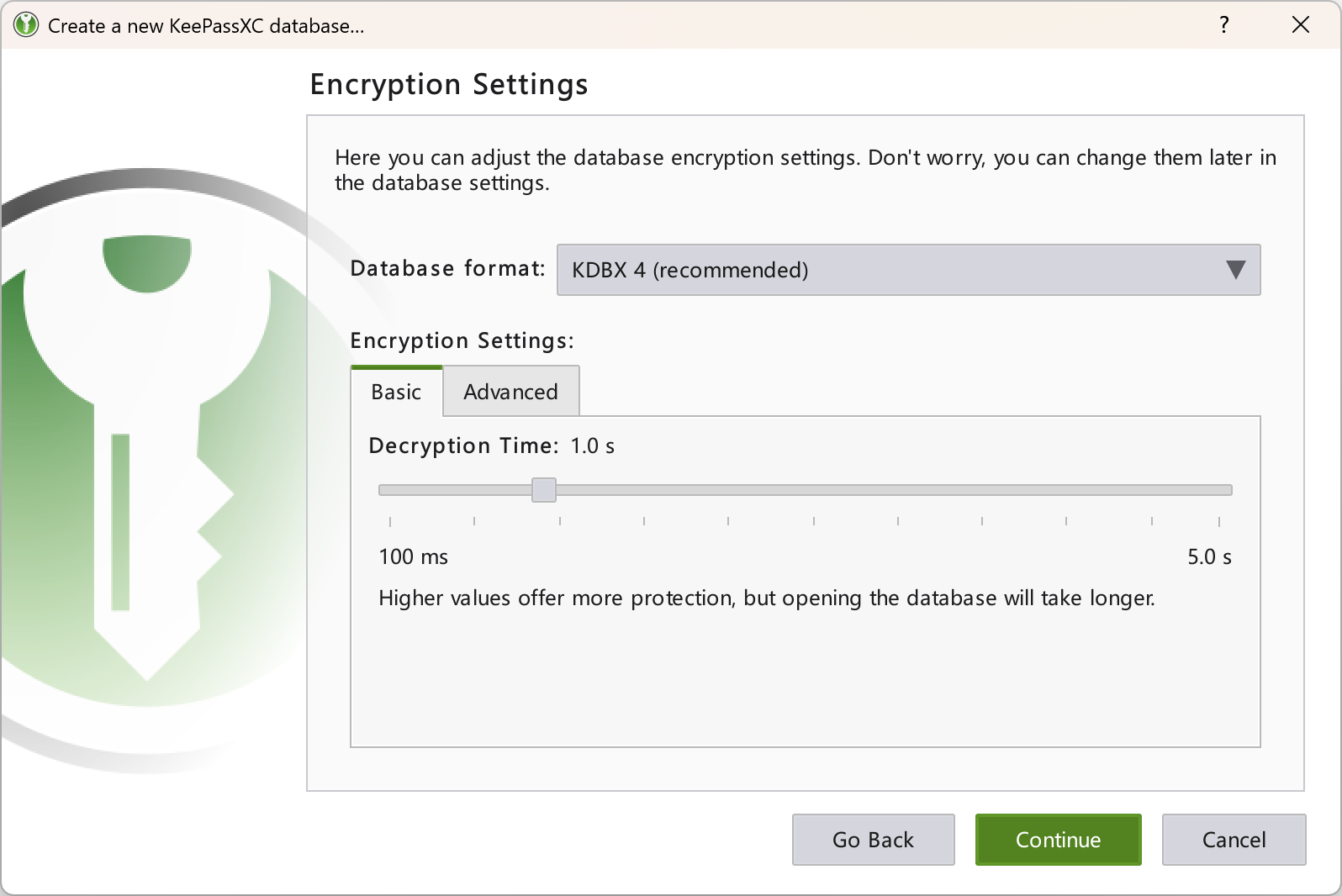 Encryption Settings