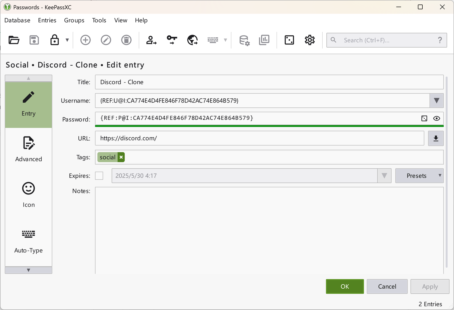 Clone Entry