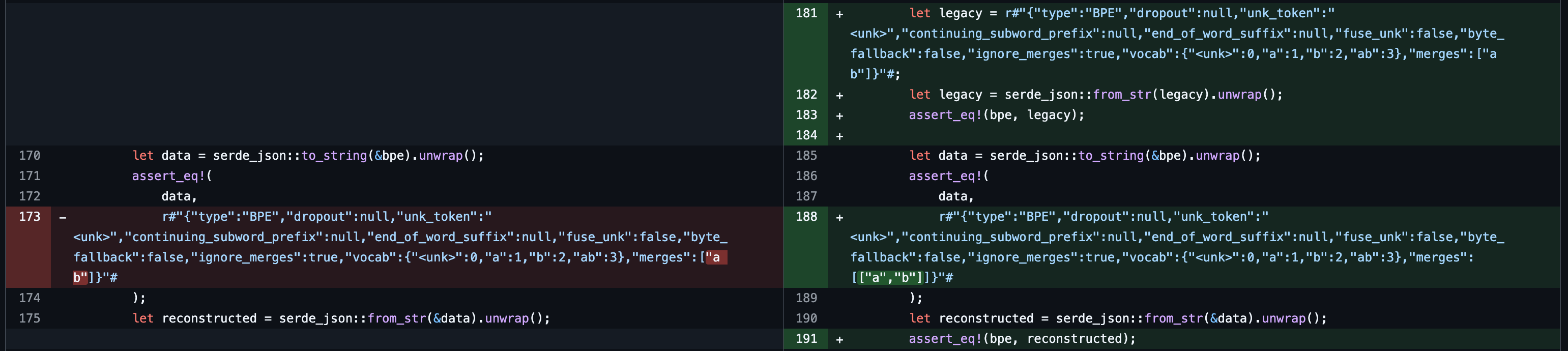 code diff