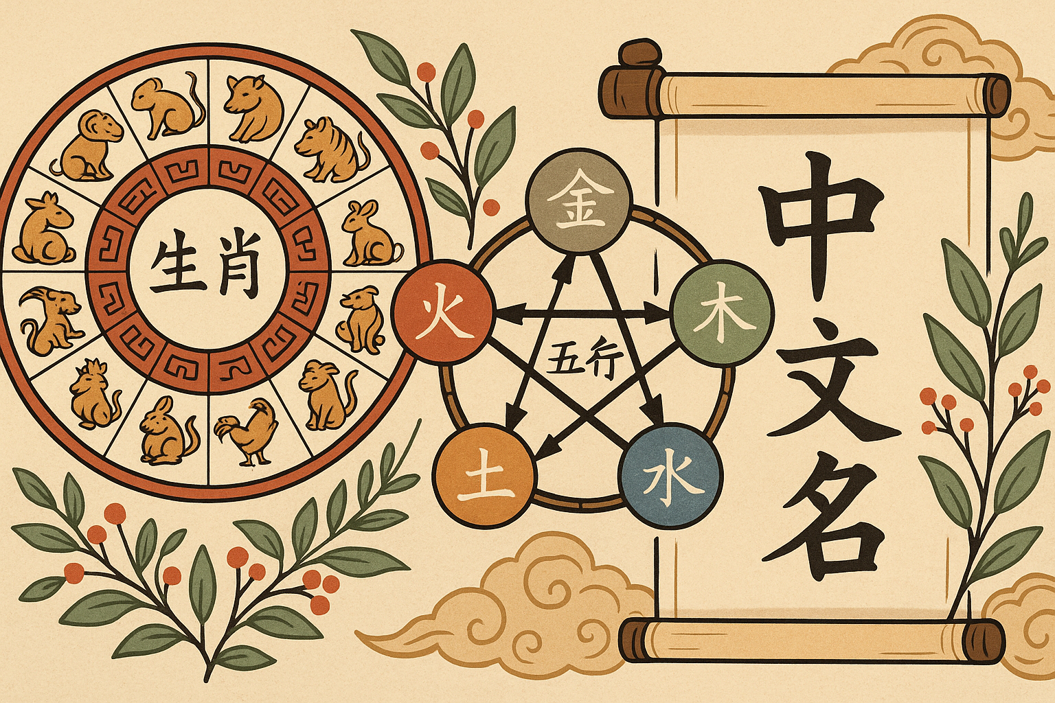 根据生日生成中文名：解读生肖、五行与名字背后的文化秘密