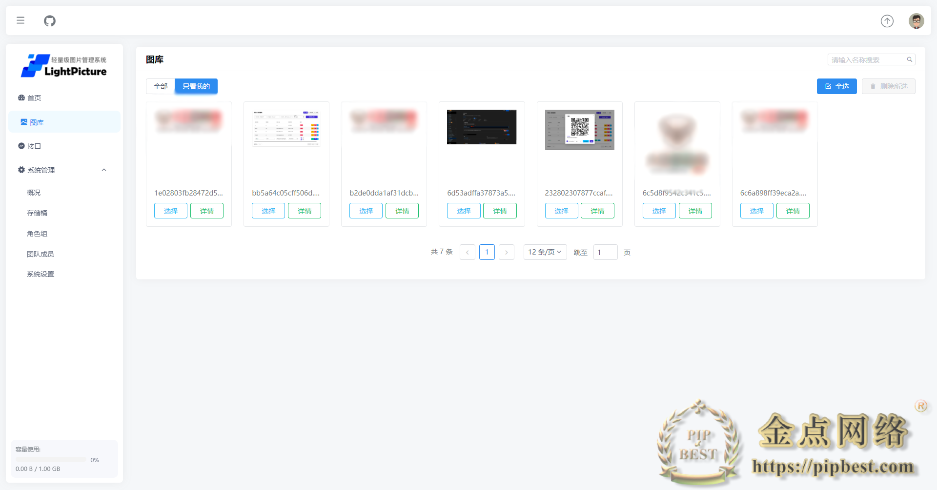 LightPicture图床系统轻量图片资源管理系统-金点网络-全网资源,一网打尽