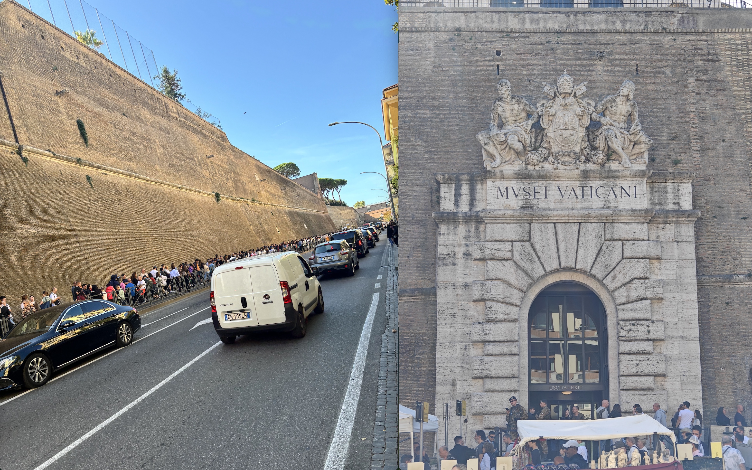 博物馆排队和大门