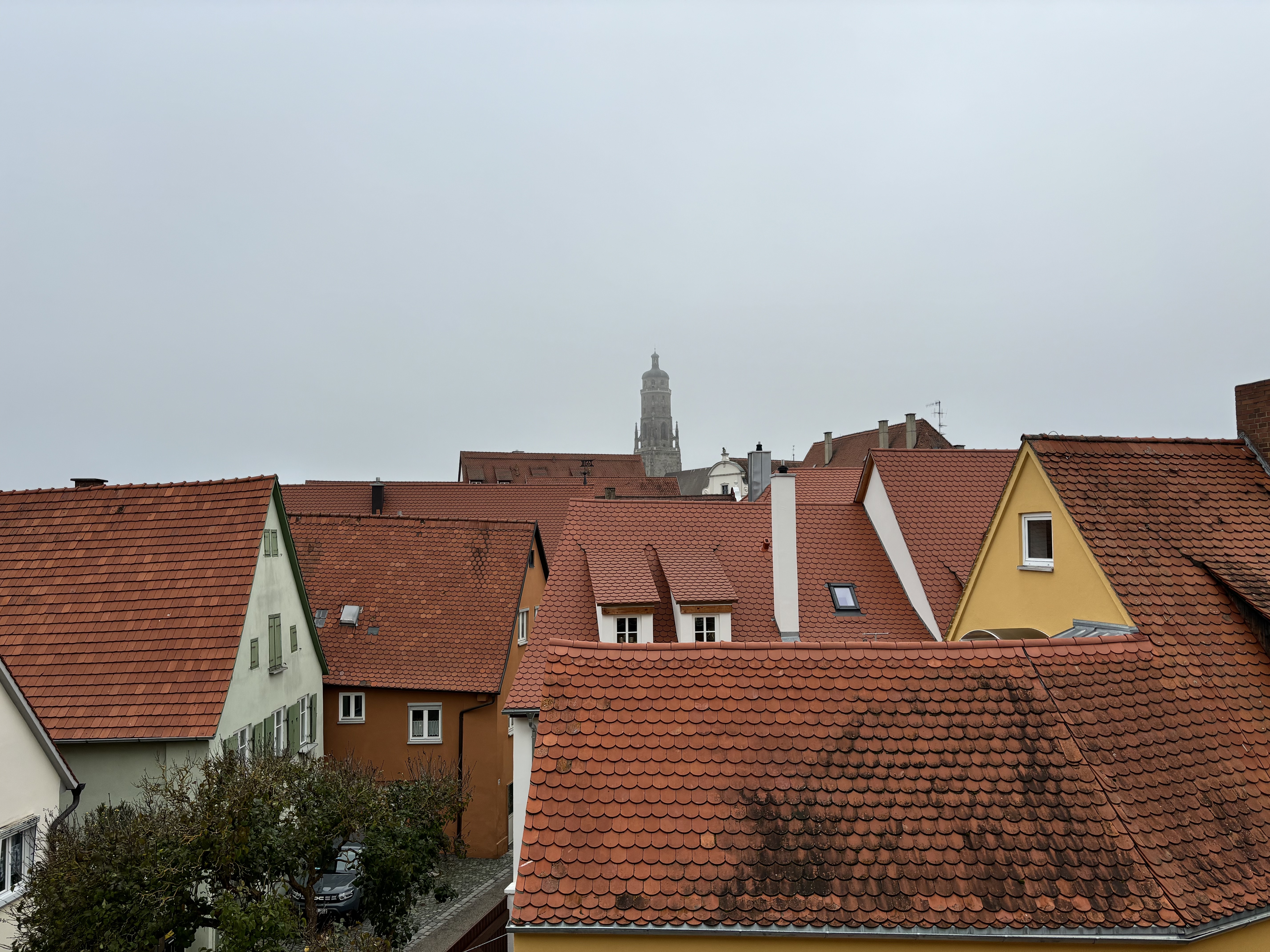 城墙上的房顶视角